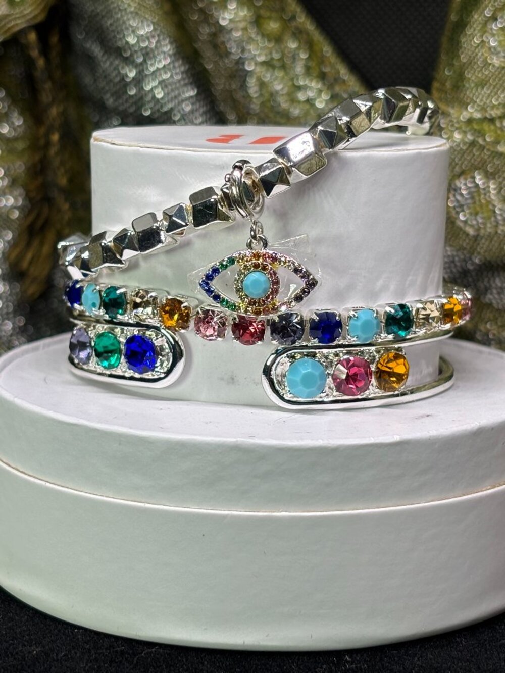 Bomb Party "Always Had My Eye On You" Summer Stacks 3 Bracelet Stack with Whimsi